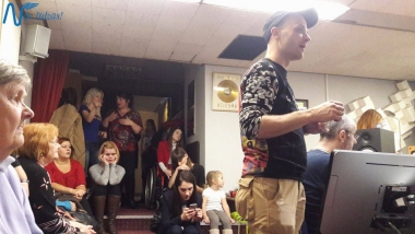 Jubilejas audiodiska Nāc līdzās Ziemassvētkos ierakstīšana studijā JUMP