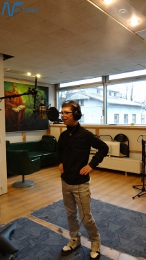 Jubilejas audiodiska Nāc līdzās Ziemassvētkos ierakstīšana studijā JUMP