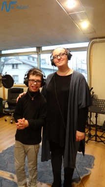 Jubilejas audiodiska Nāc līdzās Ziemassvētkos ierakstīšana studijā JUMP