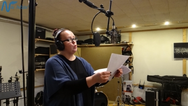 Jubilejas audiodiska Nāc līdzās Ziemassvētkos ierakstīšana studijā JUMP