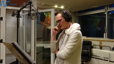 Jubilejas audiodiska Nāc līdzās Ziemassvētkos ierakstīšana studijā JUMP
