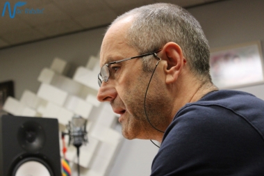 Jubilejas audiodiska Nāc līdzās Ziemassvētkos ierakstīšana studijā JUMPrge)