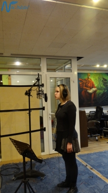Jubilejas audiodiska Nāc līdzās Ziemassvētkos ierakstīšana studijā JUMP