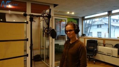 Jubilejas audiodiska Nāc līdzās Ziemassvētkos ierakstīšana studijā JUMP