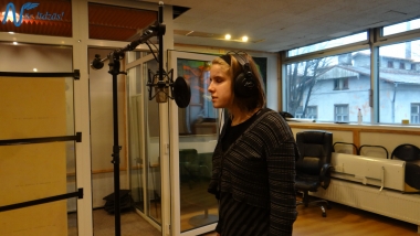 Jubilejas audiodiska Nāc līdzās Ziemassvētkos ierakstīšana studijā JUMP